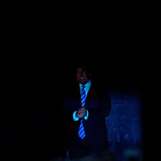 President Trump approaching stage